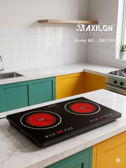 BUILT IN ELECTRIC HOB/2-BURNER - FLAT - GLASS (750x430x55mm)