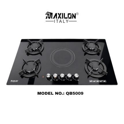 BUILT IN GAS & ELECTRIC HOB/5-BURNER - GLASS (900x520mm)
